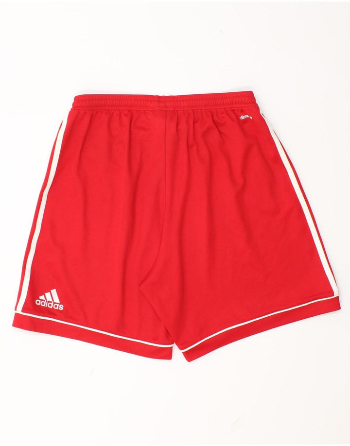 Pantaloni scurți sport pentru bărbați Adidas Climalite, poliester roșu mediu