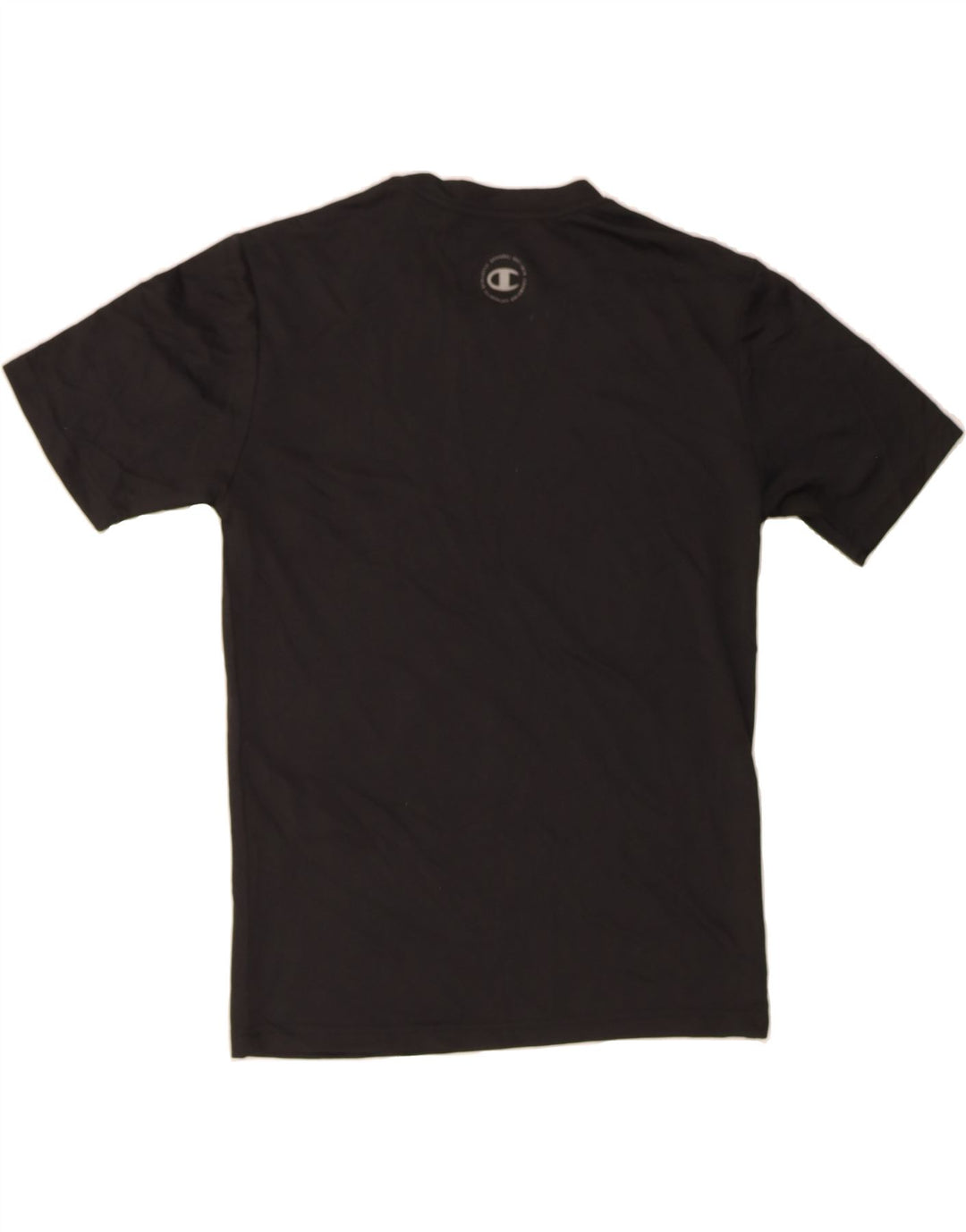 CHAMPION Mens Graphic T-Shirt Top Small Black Polyester Vintage Champion and Second-Hand Champion from Messina Hembry 