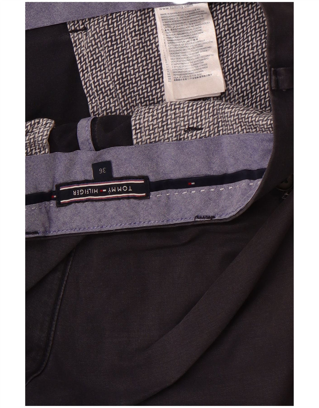 TOMMY HILFIGER Pantaloni scurți chino pentru bărbați W36, mari, bleumarin, bumbac