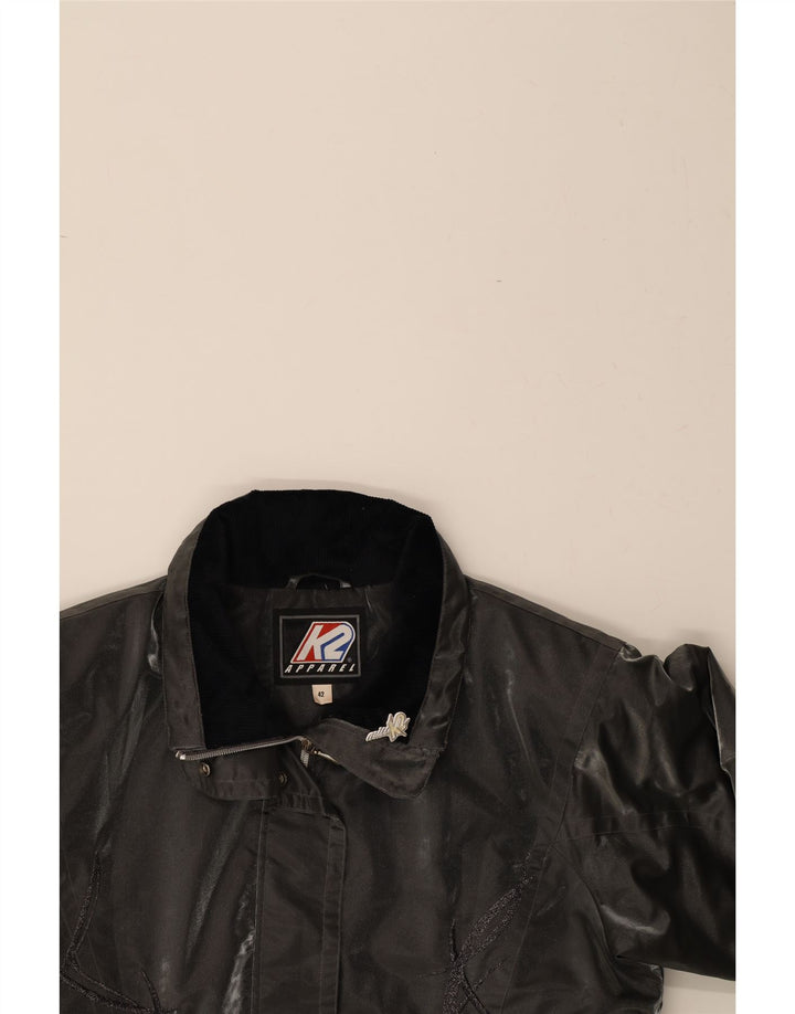 VINTAGE Womens Windbreaker Jacket IT 42 Medium Silver Polyamide Vintage Vintage and Second-Hand Vintage from Messina Hembry 