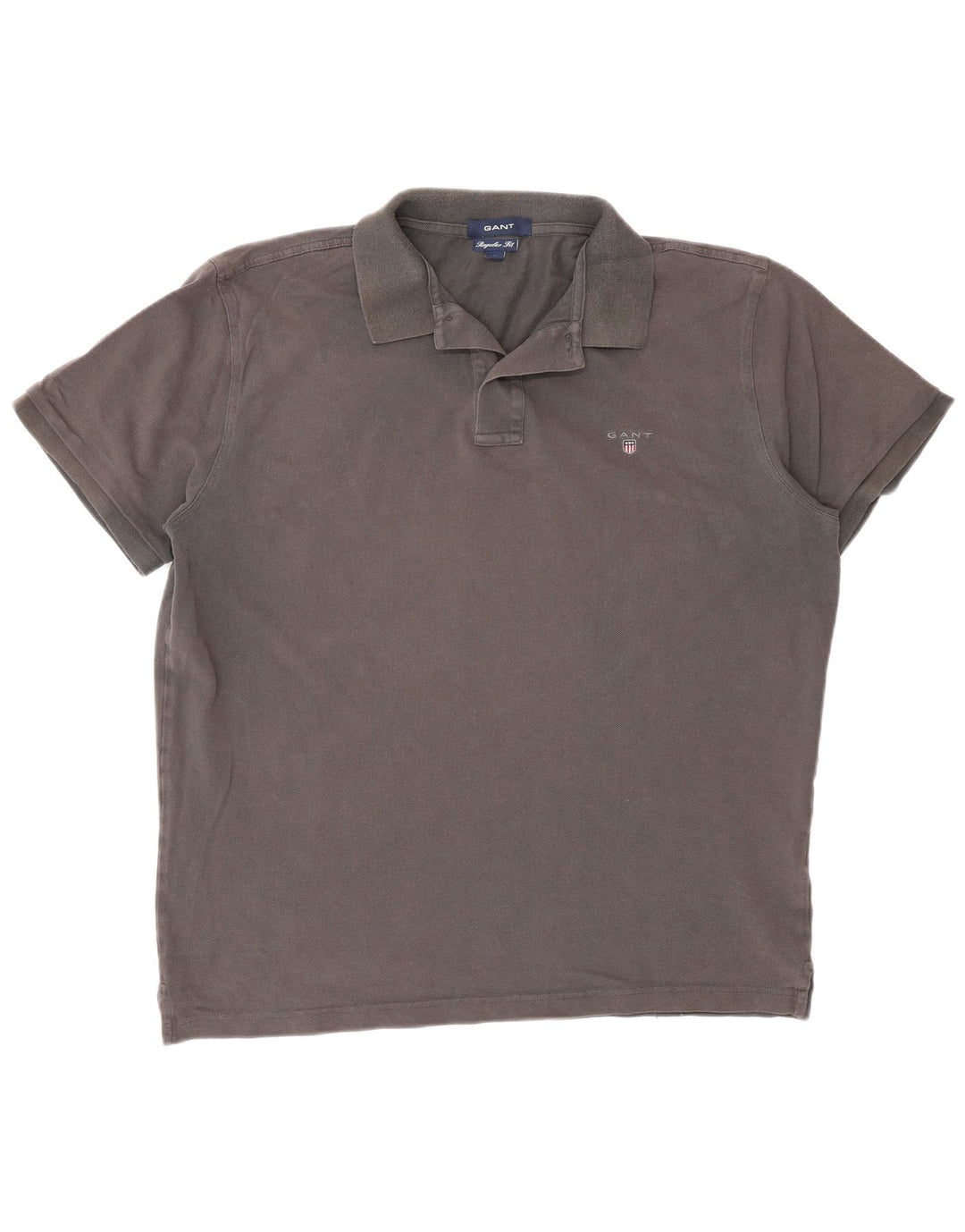 Cămașă polo Gant pentru bărbați, bumbac, gri mare