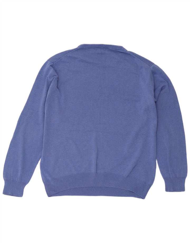 Pulover Gant pentru bărbați, cu gât, XL, bumbac, albastru