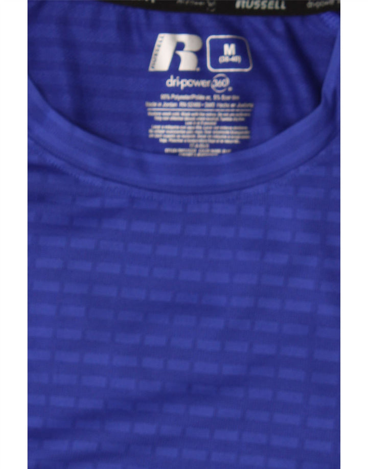 RUSSELL ATHLETIC Mens T-Shirt Top UK 38/40 Medium Blue Polyester Vintage Russell Athletic and Second-Hand Russell Athletic from Messina Hembry 