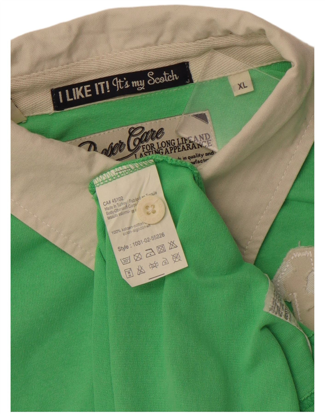 SCOTCH & SODA Tricou polo grafic rugby XL bumbac verde