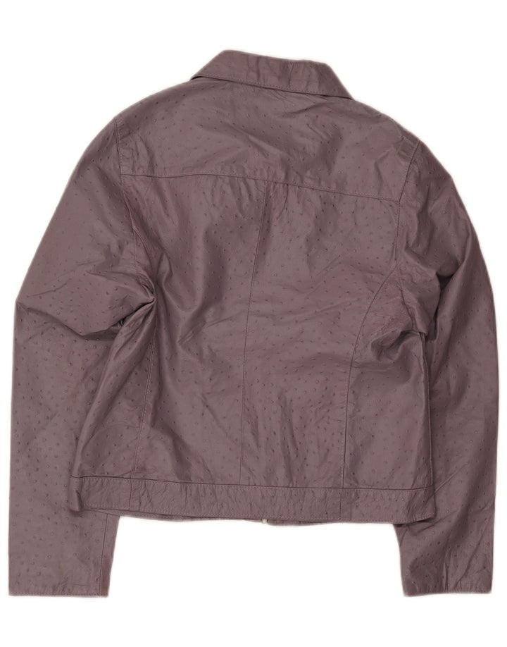Geacă de piele vintage pentru femei IT 46 Large Violet