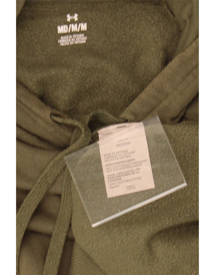 UNDER ARMOUR Mens Hoodie Jumper Medium Green Cotton Vintage Under Armour and Second-Hand Under Armour from Messina Hembry 
