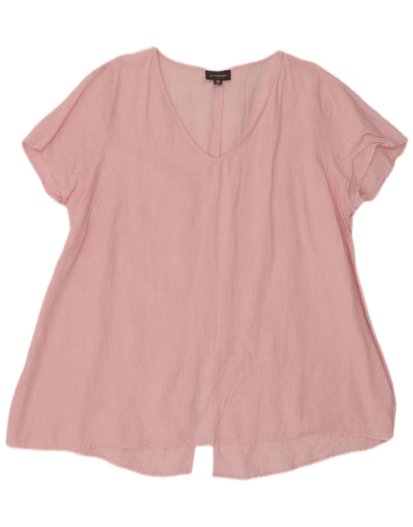 Bluză supradimensionată pentru femei Marks & Spencer Autograph, UK 18 XL, in roz