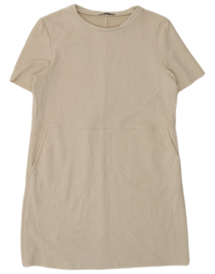 Rochie de damă Zara Marea Britanie 14 Medium Bej Poliester