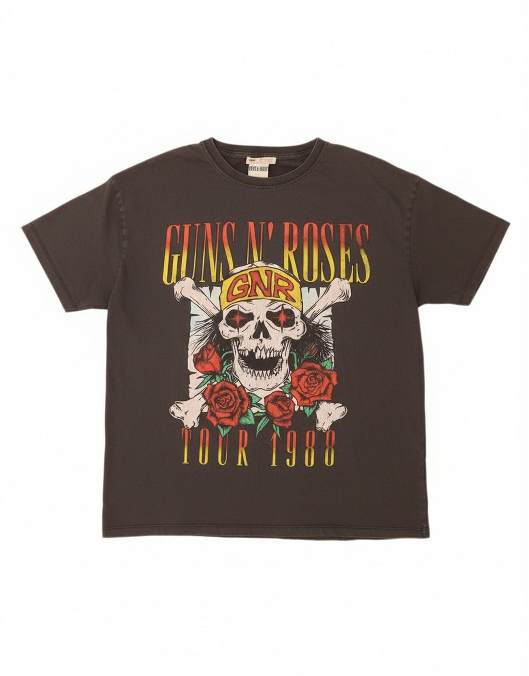 Pull & Bear Tricou grafic Guns & Roses pentru bărbați Top mare bumbac gri