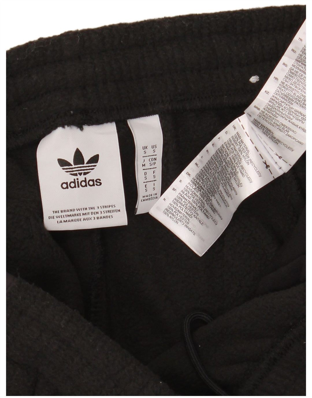 Pantaloni de trening ADIDAS pentru bărbați, pantaloni de jogging, poliester negru mic