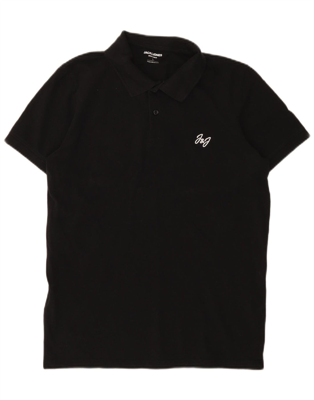 Tricou polo Jack & Jones pentru bărbați, mare, negru, bumbac