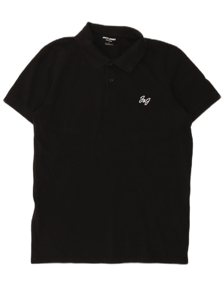 Tricou polo Jack & Jones pentru bărbați, mare, negru, bumbac