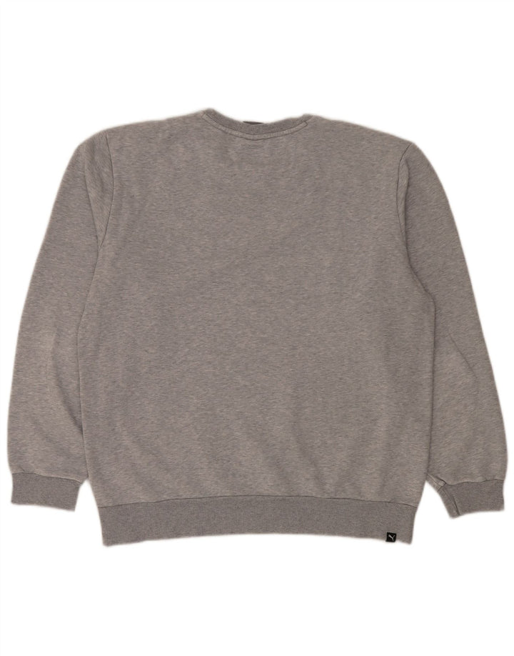 Hanorac pentru bărbați Puma Jumper mare, gri bumbac cu pete