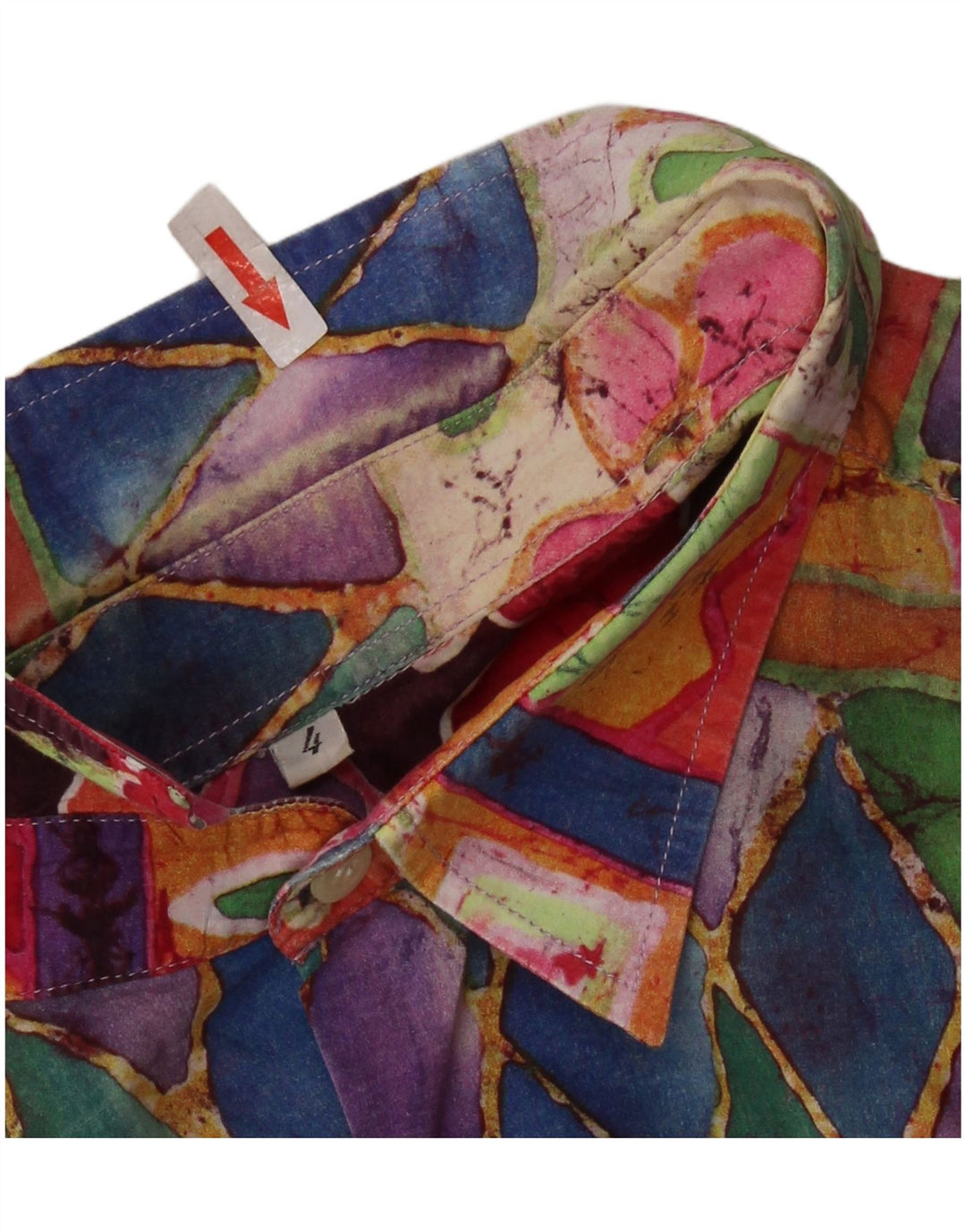 Cămașă cu mânecă scurtă pentru bărbați VINTAGE, mare, multicoloră, geometrică