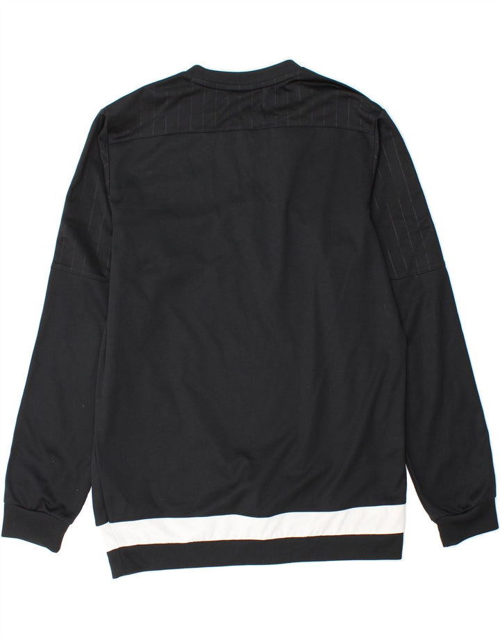 ADIDAS Mens Sweatshirt Jumper Small Black Colourblock Polyester Vintage Adidas and Second-Hand Adidas from Messina Hembry 