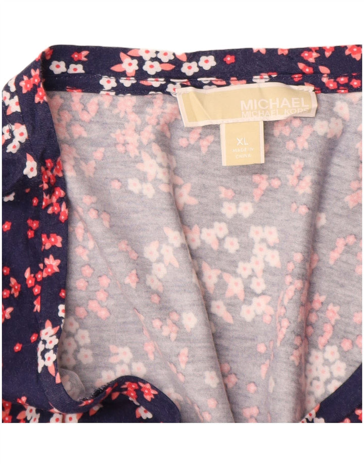 Bluză de damă MICHAEL KORS Top UK 18 XL Bleumarin Floral Sintetic
