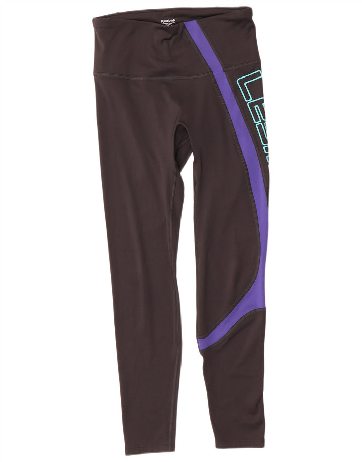 Leggings grafic Reebok pentru femei UK 12/14 Medium Black Colorblock