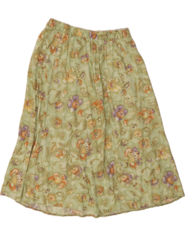 HONOR MILBURN Fustă în formă de A pentru femei UK 16 Large W32 Green Floral Viscose
