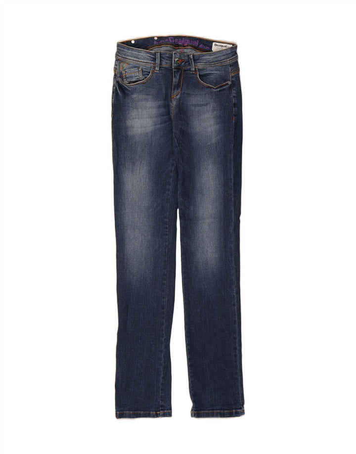 DESIGUAL Womens Slim Jeans W26 L34 Blue Cotton Vintage Desigual and Second-Hand Desigual from Messina Hembry 