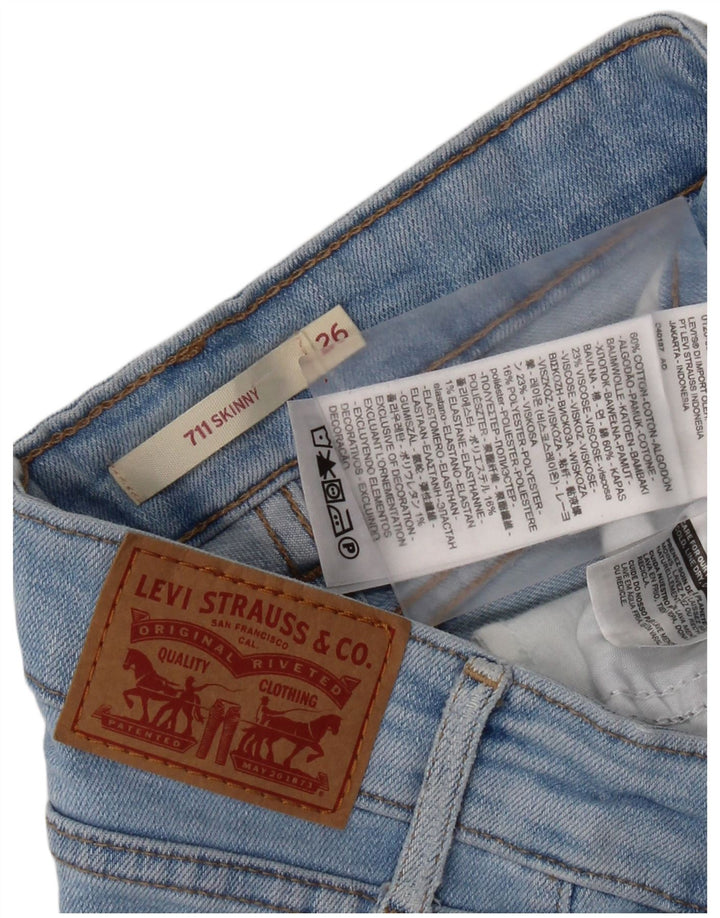 Blugi skinny Levi's 711 pentru femei W26 L28 Bumbac albastru