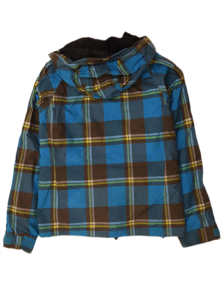Jachetă de vânt pentru bărbați Vans cu glugă UK 36 Small Blue Check Poliester