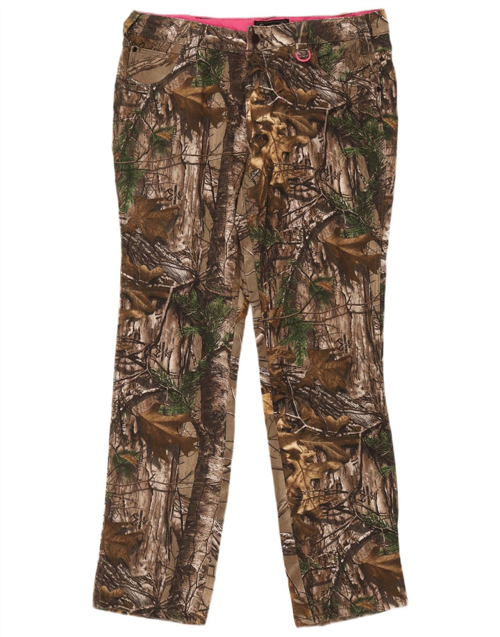Pantaloni de drumeție pentru femei Realtree US 14 XL W38 L33 maro bumbac camuflaj