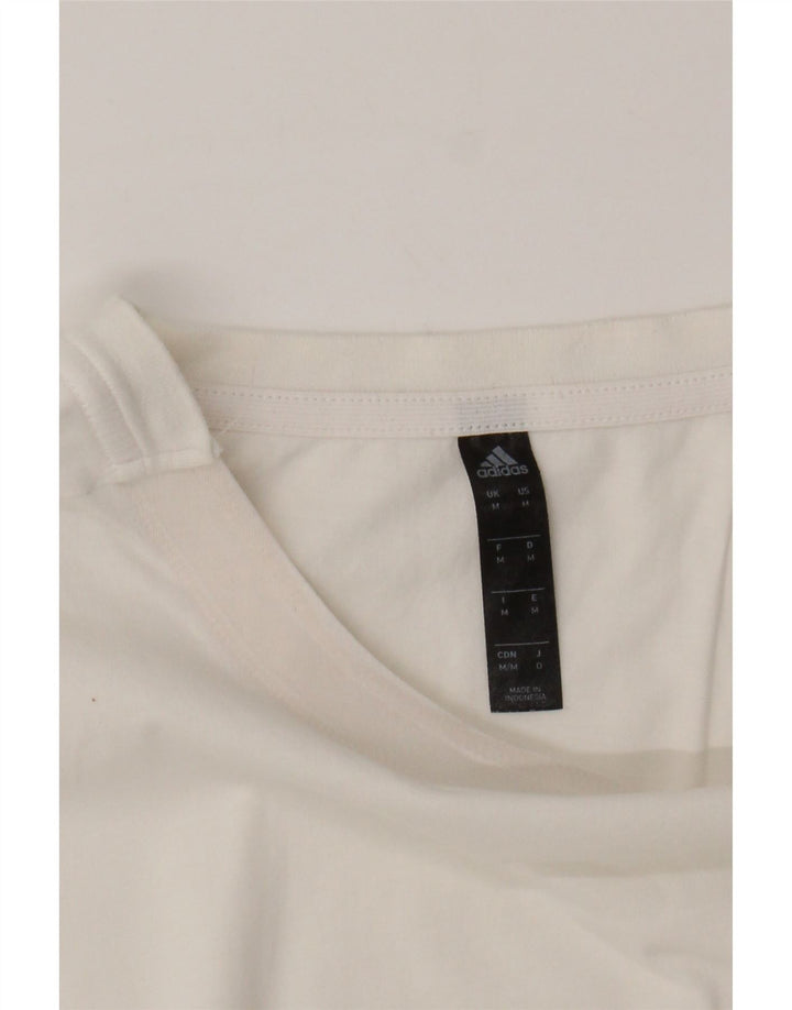 ADIDAS Mens T-Shirt Top Medium White Vintage Adidas and Second-Hand Adidas from Messina Hembry 