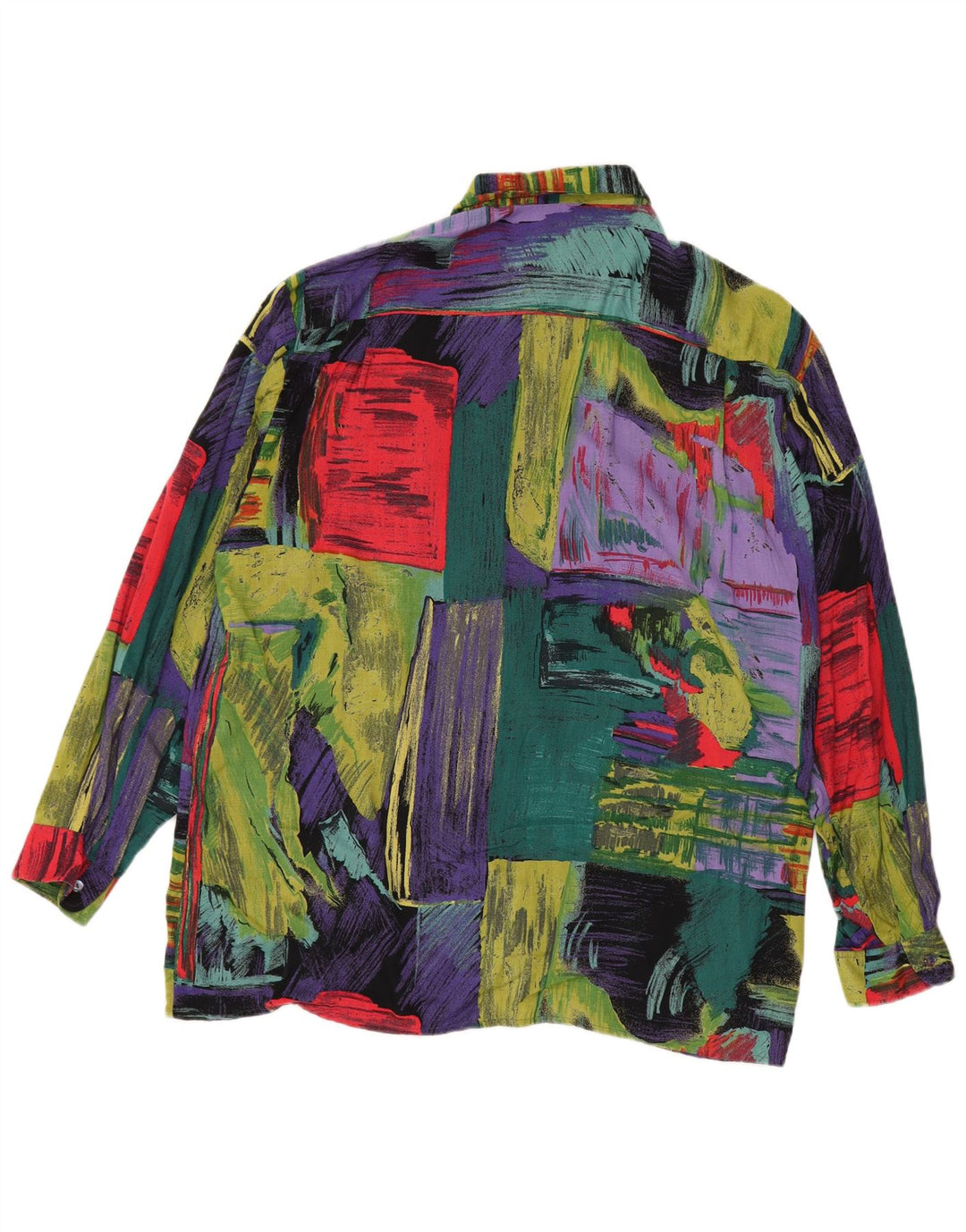 Cămașă Vintage pentru bărbați cu model abstract Mărimea 41/42 mare, multicoloră