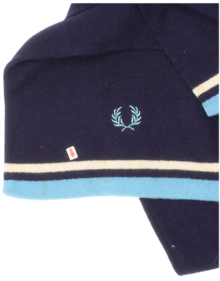 Eșarfă dreptunghiulară pentru bărbați Fred Perry, mărime unică, nailon cu dungi bleumarin