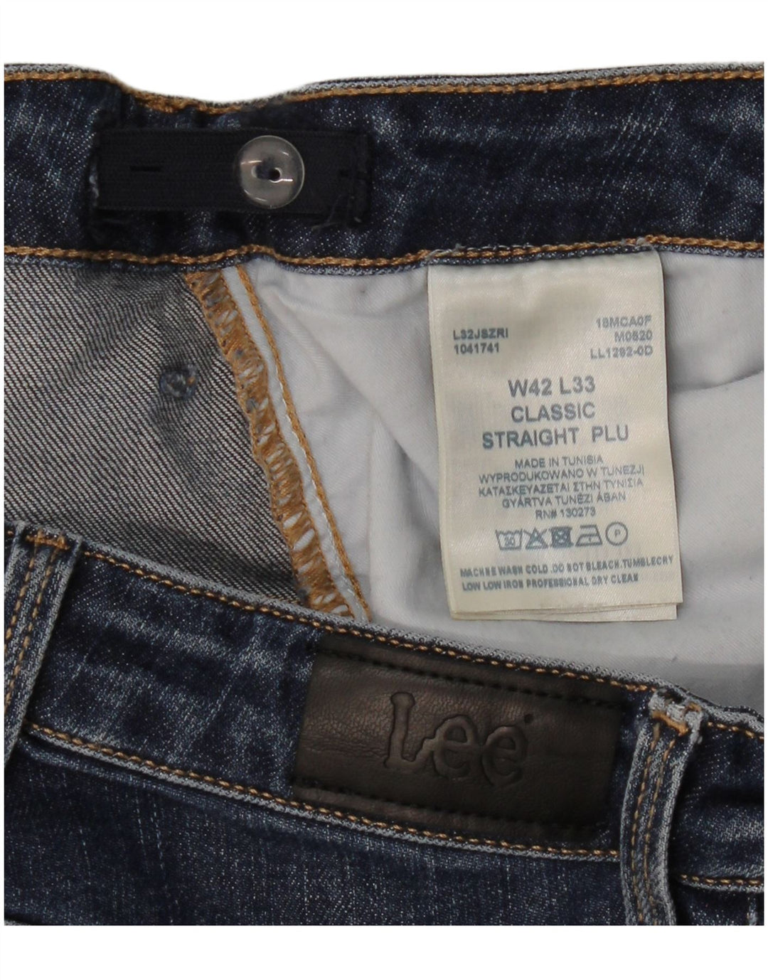 Blugi drepti pentru femei Lee W42 L33 Bumbac bleumarin