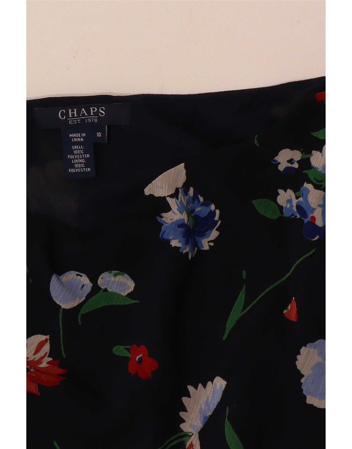 Fustă A-Line pentru femei Chaps US 10 Large W30 Bleumarin Floral Poliester