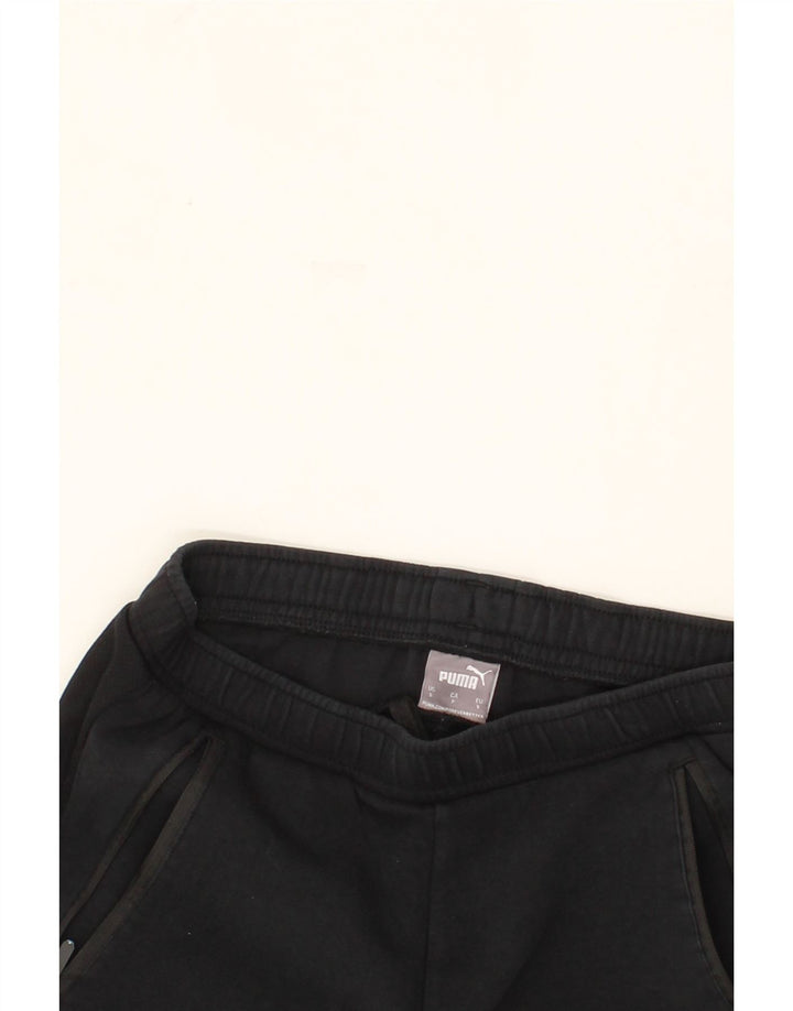 PUMA Womens Graphic Tracksuit Trousers UK 10 Small Black Vintage Puma and Second-Hand Puma from Messina Hembry 