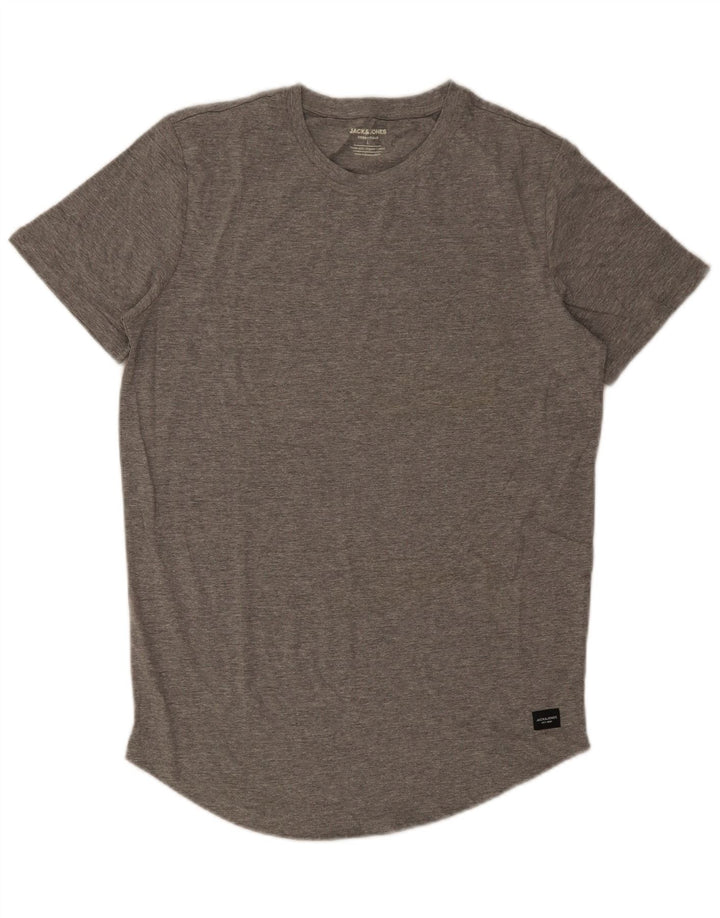 Tricou Jack & Jones pentru bărbați Top mare din bumbac gri