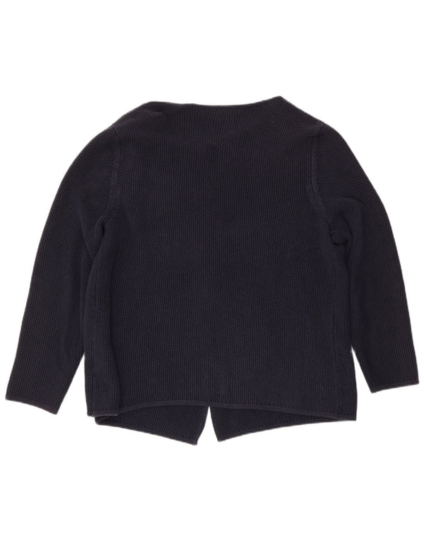 Crew Clothing Pulover cardigan deschis pentru femei UK 18 XL Bumbac bleumarin