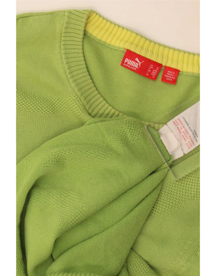Pulover Puma Crew Neck Jumper pentru bărbați, bumbac verde mediu