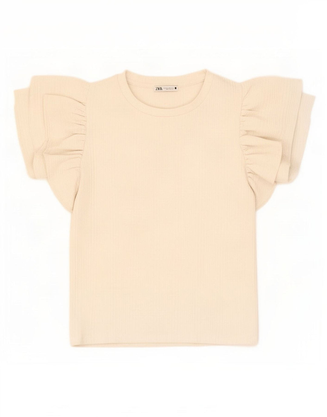 Bluză Crop Top Femei Zara UK 12 Poliester alb mediu mediu