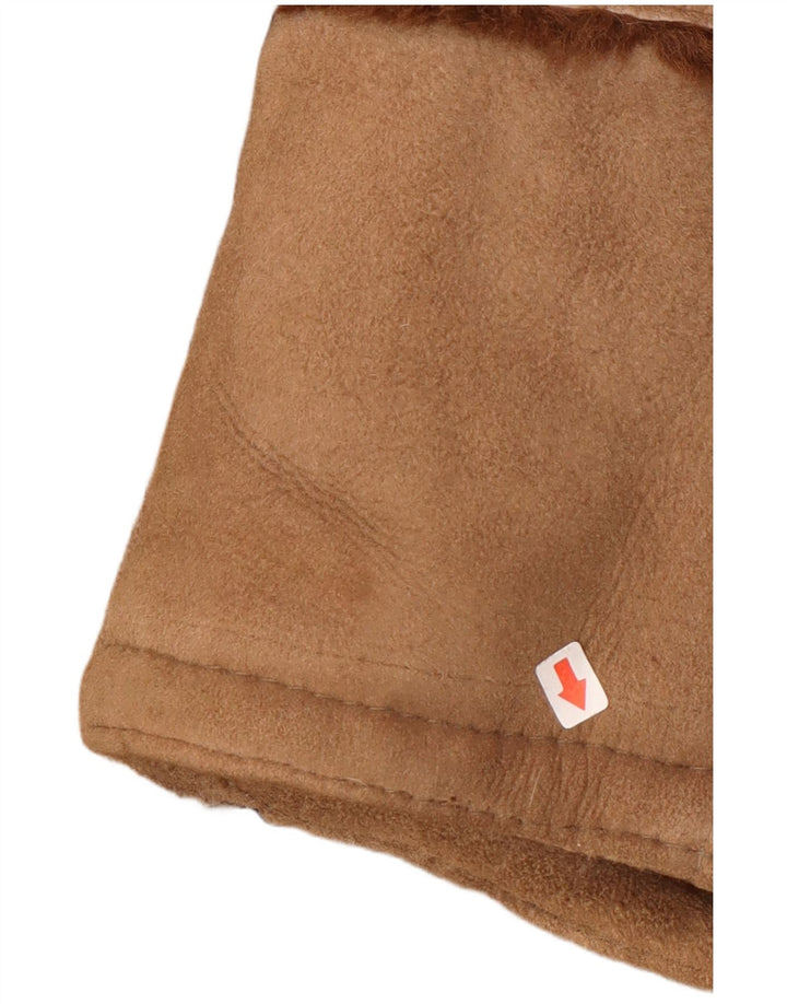 Palton vintage pentru femei din shearling UK 16 mare bej