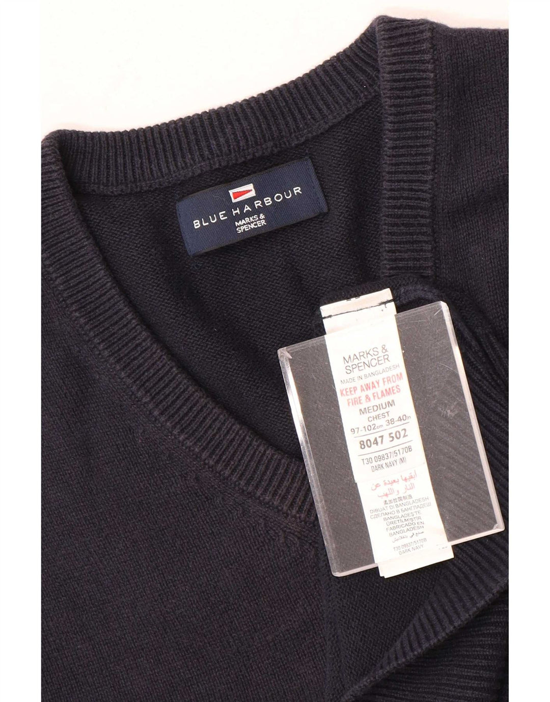 Marks & Spencer pentru bărbați Blue Harbour Vest Tank Top Bumbac mediu bleumarin