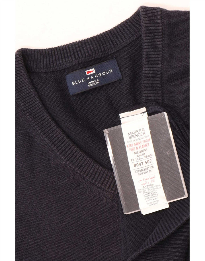 Marks & Spencer pentru bărbați Blue Harbour Vest Tank Top Bumbac mediu bleumarin