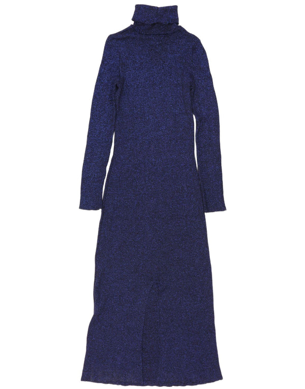 Rochie cu mânecă lungă pentru femei Zara UK 8, mică, albastru marin, viscoză