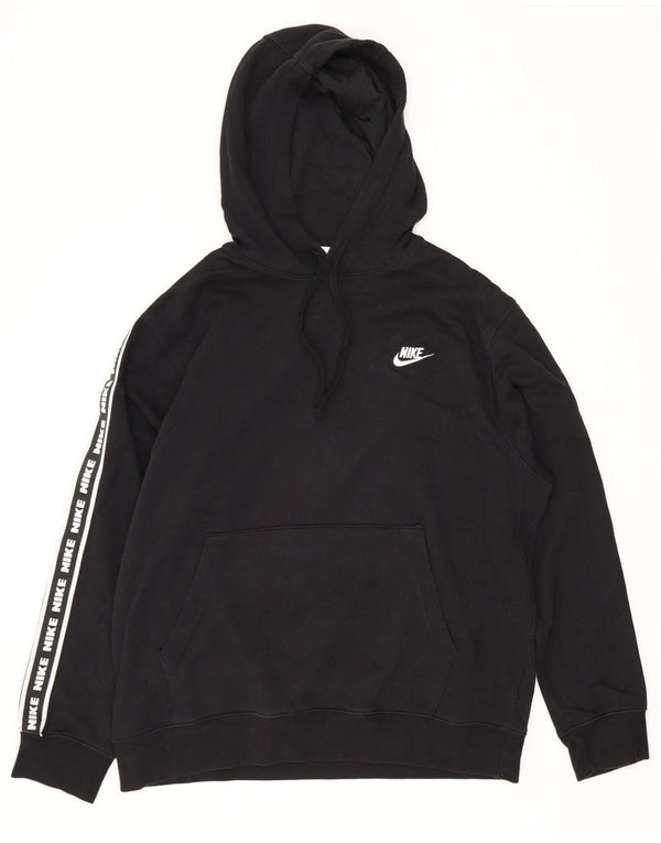 Pulover Nike Grafic pentru bărbați, bumbac mare, negru
