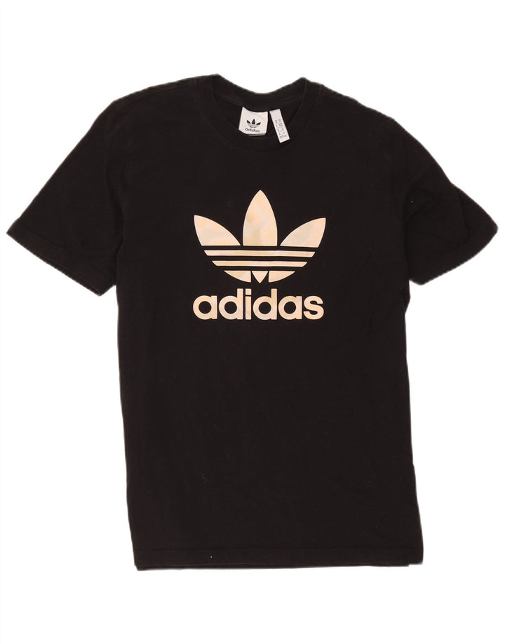 Tricou grafic Adidas pentru bărbați Top mediu negru bumbac