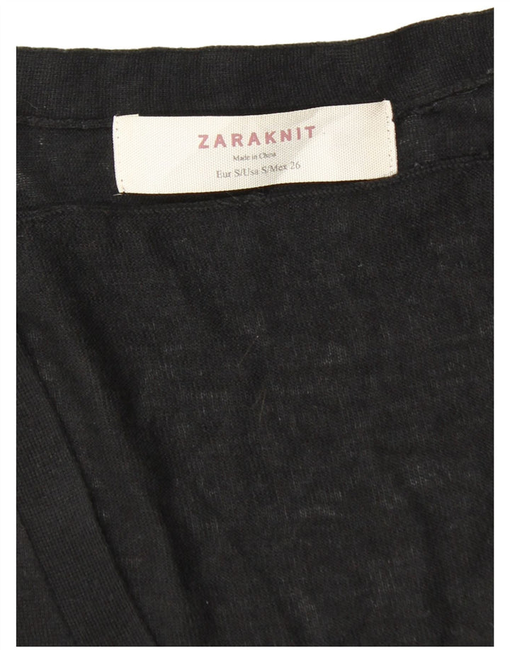 Rochie de bază cu mânecă lungă pentru femei Zara UK 10 Mic Negru
