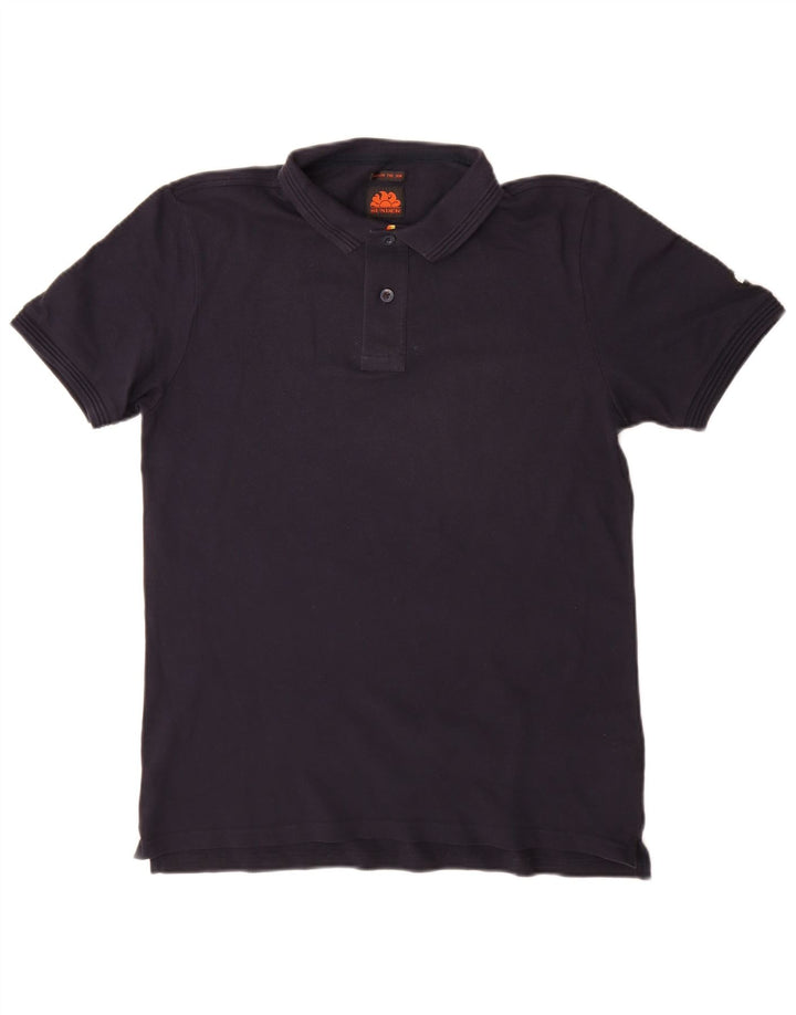 Tricou polo Sundek pentru bărbați, bumbac, albastru bleumarin mediu