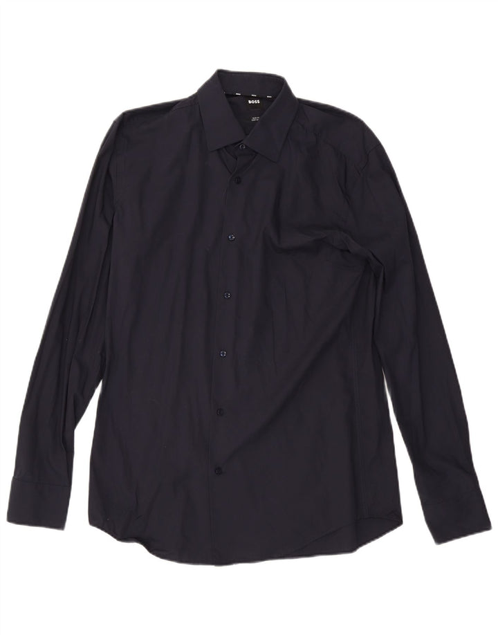 Cămașă pentru bărbați Hugo Boss Slim Fit Mărimea 39 15 1/2 Mediu Bleumarin