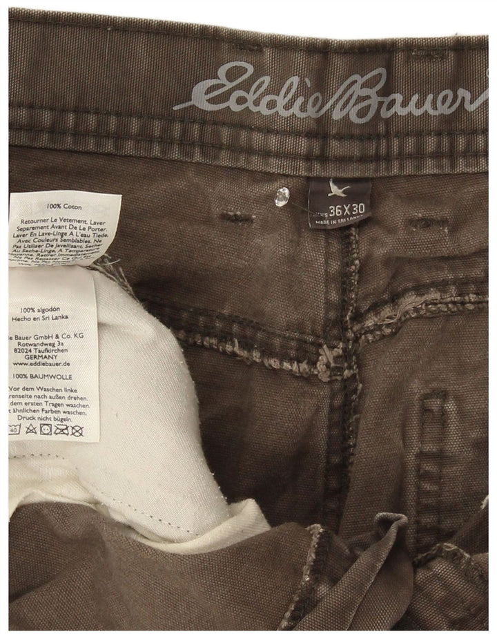 Pantaloni cargo drepți pentru bărbați Eddie Bauer W36 L30 bumbac gri