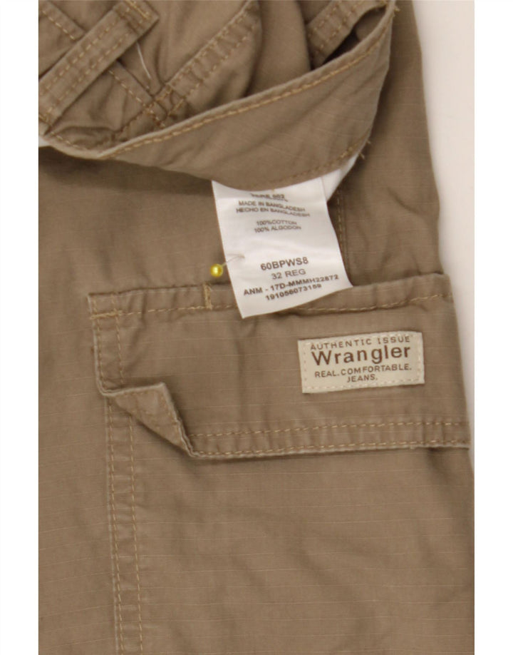 Pantaloni scurți cargo Wrangler pentru bărbați W32, bumbac maro mediu
