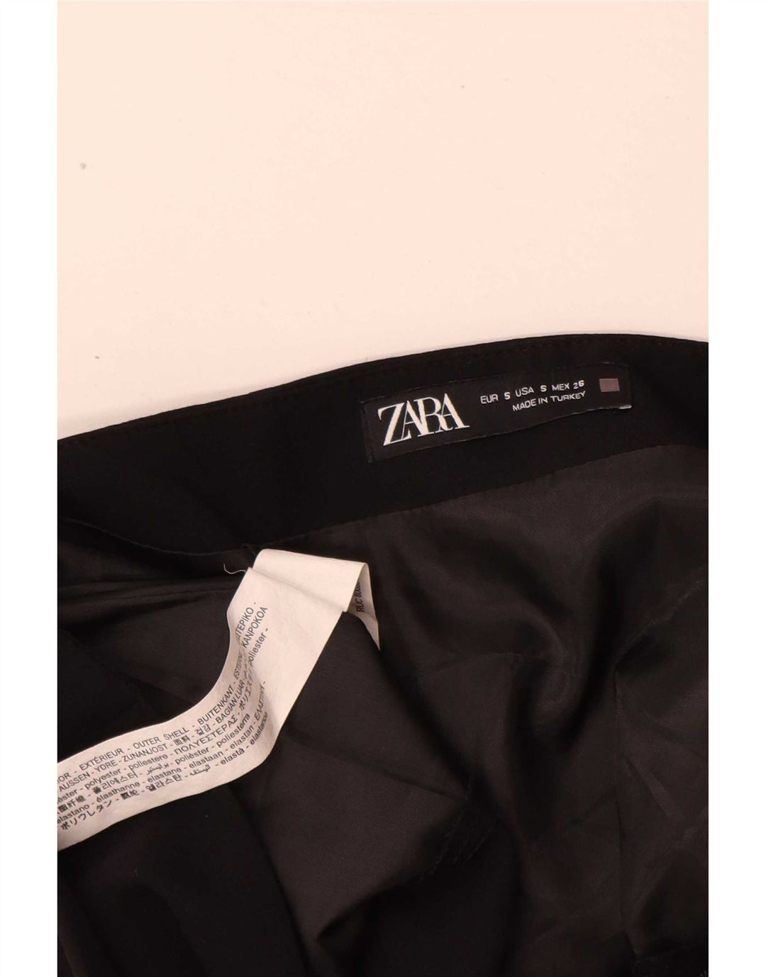 Fusta Mini Zara Femei Mic W26 Bumbac Negru