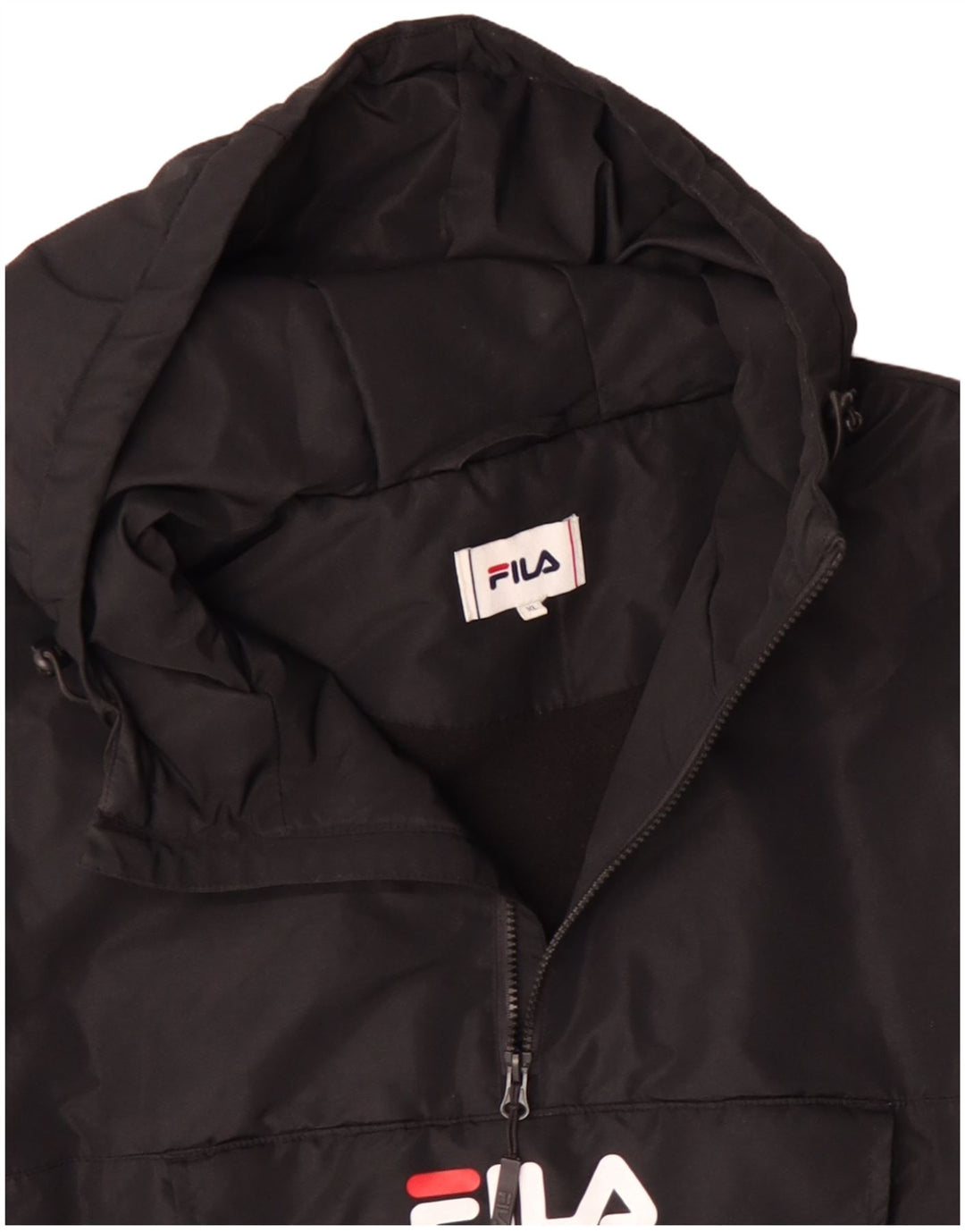 Jachetă Anorak cu glugă pentru bărbați FILA UK 42 XL Poliester negru