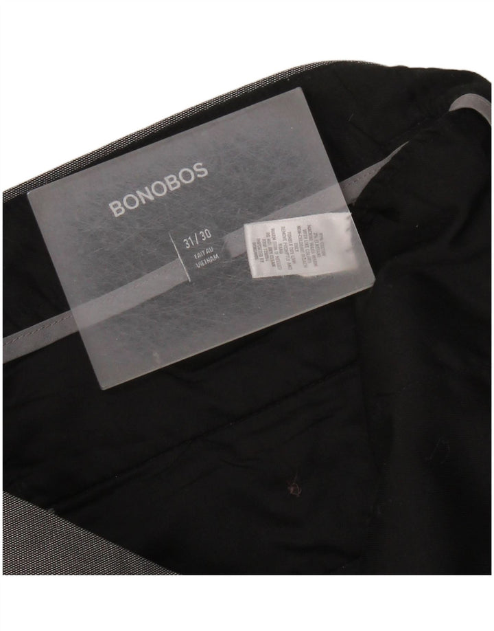 BONOBOS Pantaloni slim casual pentru bărbați W31 L30 bumbac gri